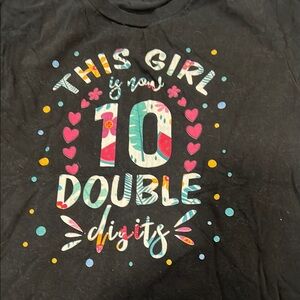 Black Graphic Kids Shirt